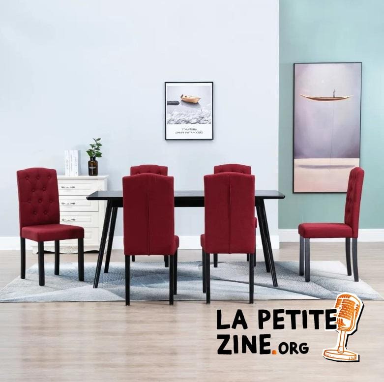 Salle à Manger Avec Des Chaises Bordeaux Vidaxl 