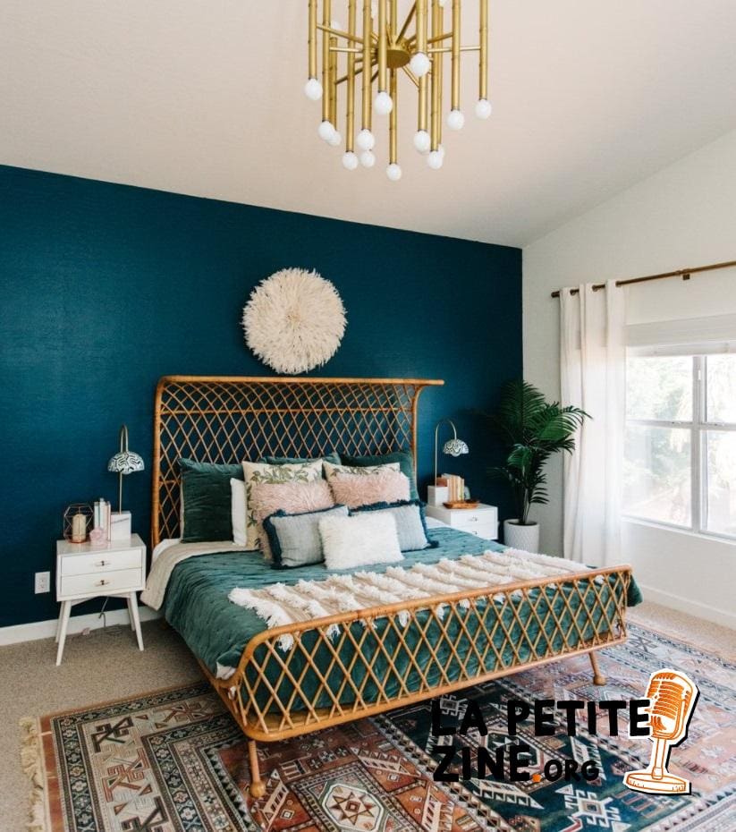  Chambre Bleu Canard Avec Grand Tapis