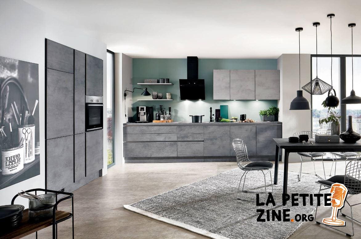 18 Cuisine Façade Beton Gris 