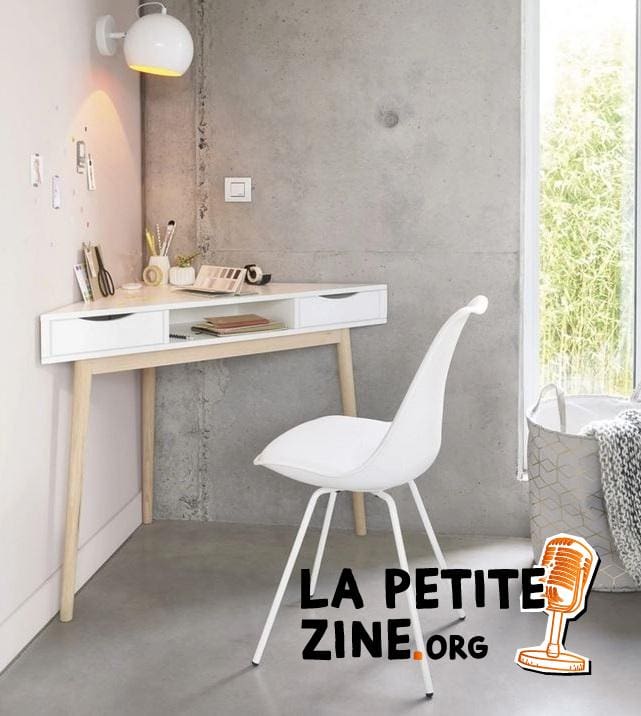 Artic Bureau D'angle Vintage Blanc –