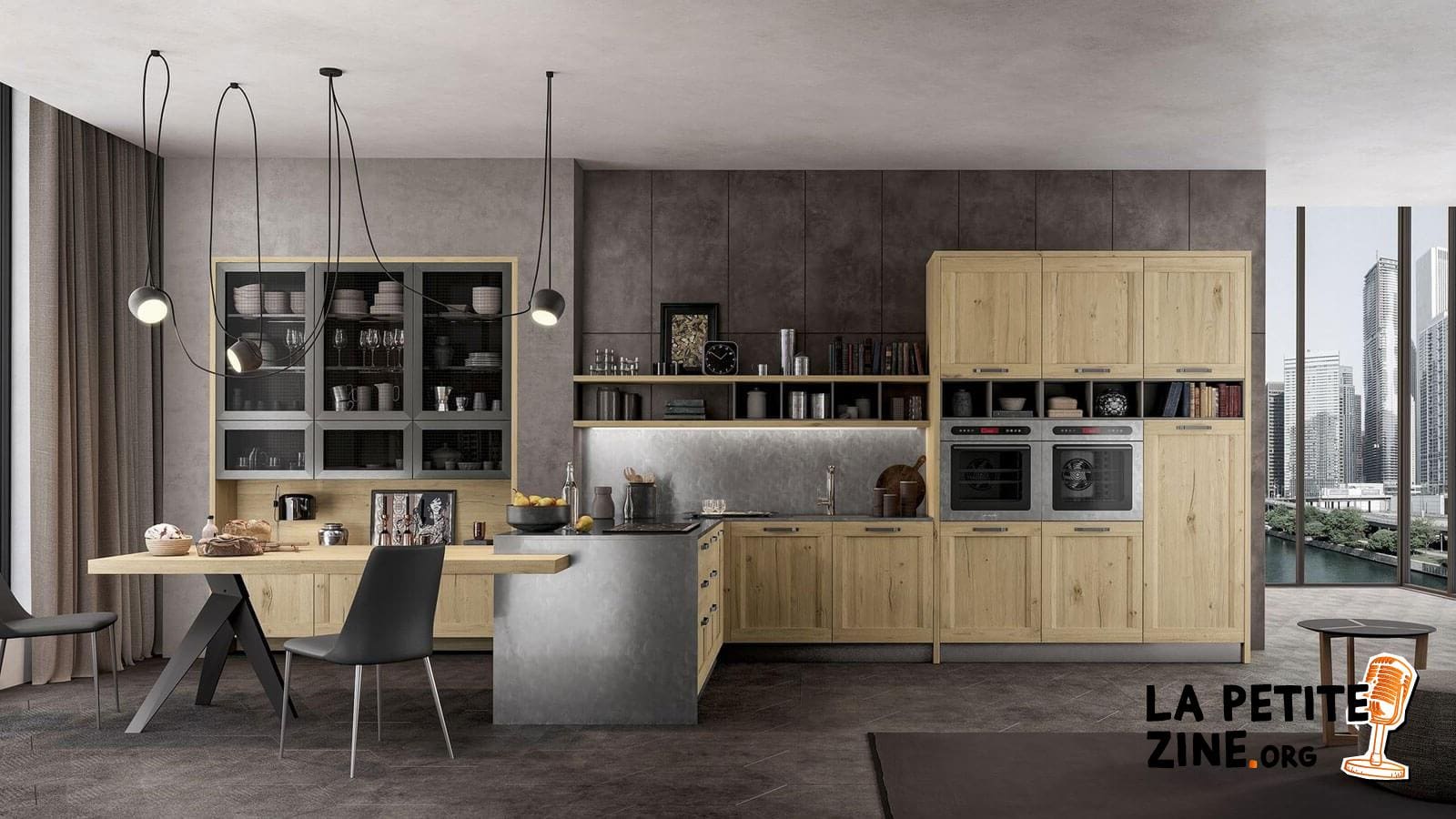 20 Cuisine Industrielle Bois Et Beton 