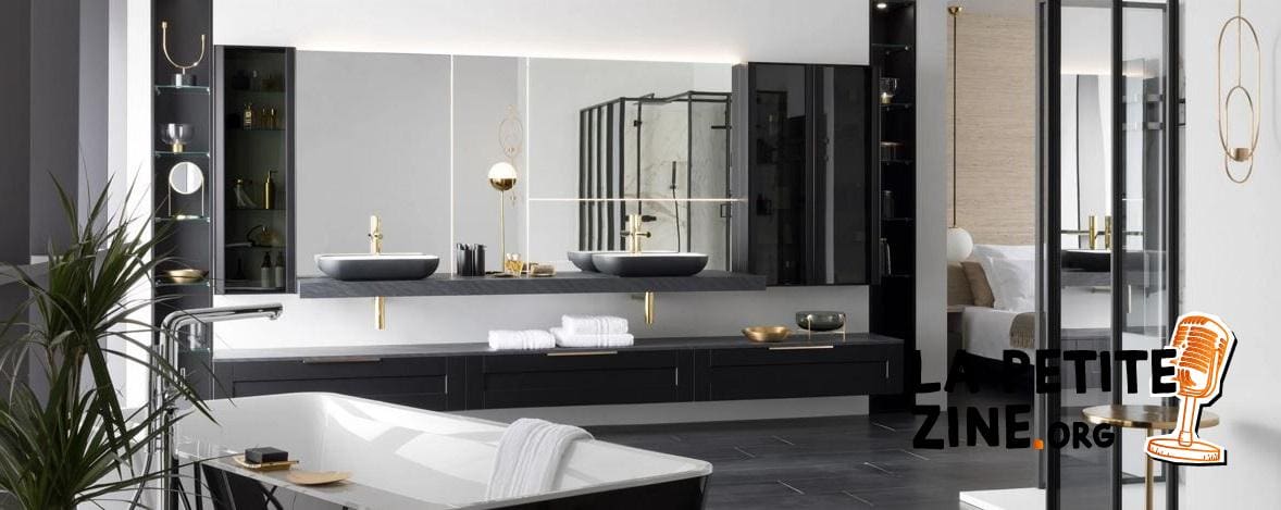 salle De Bain En Noir Et Blanc 