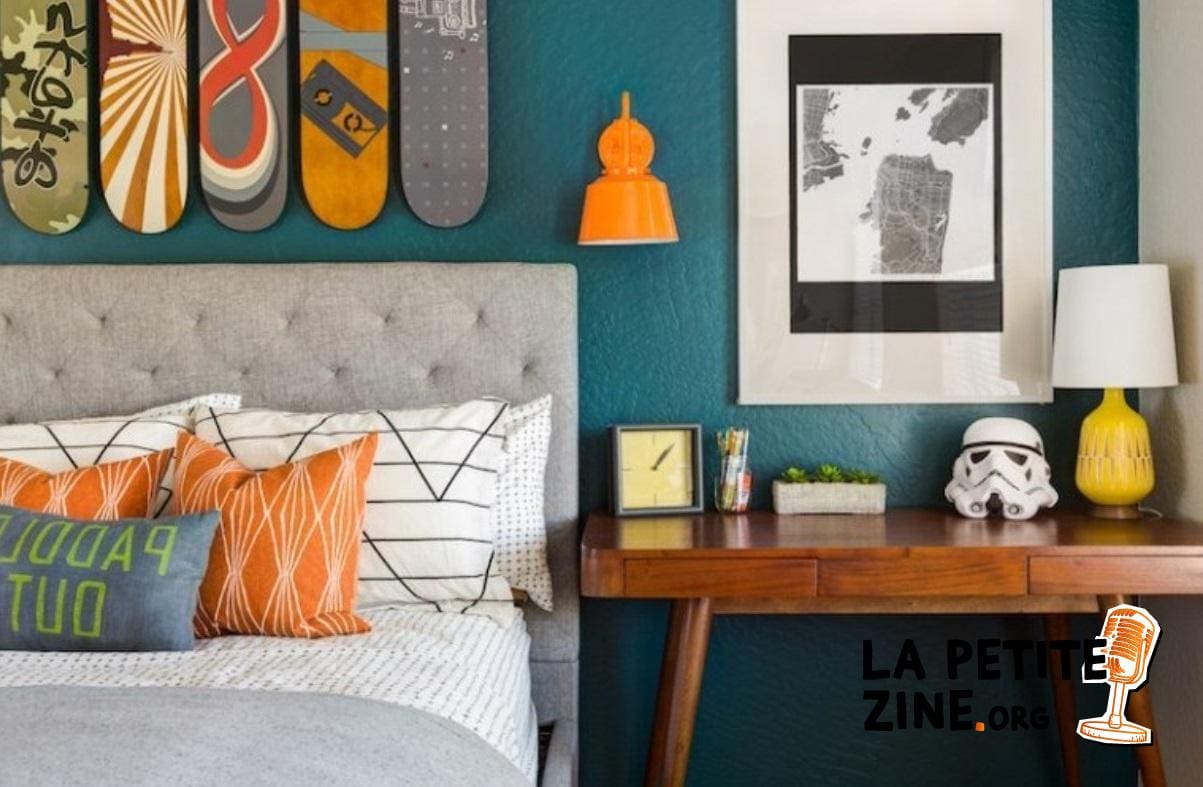 Chambre Bleu Canard Et Orange
