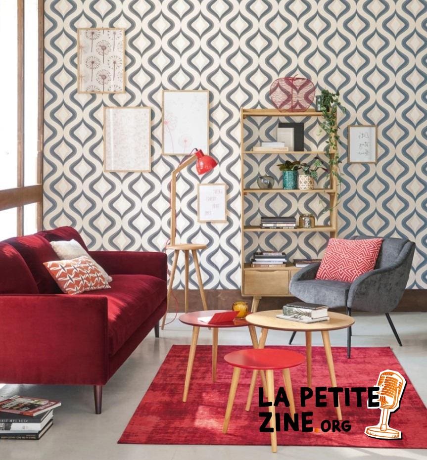 Salon Bordeaux Et Gris 