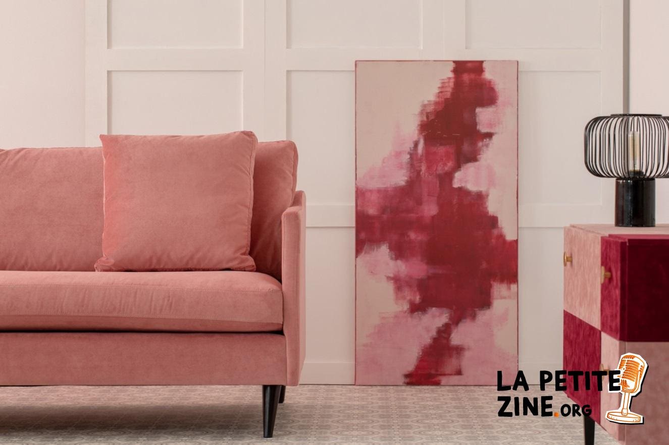 Salon Bordeaux Et Rose Poudré