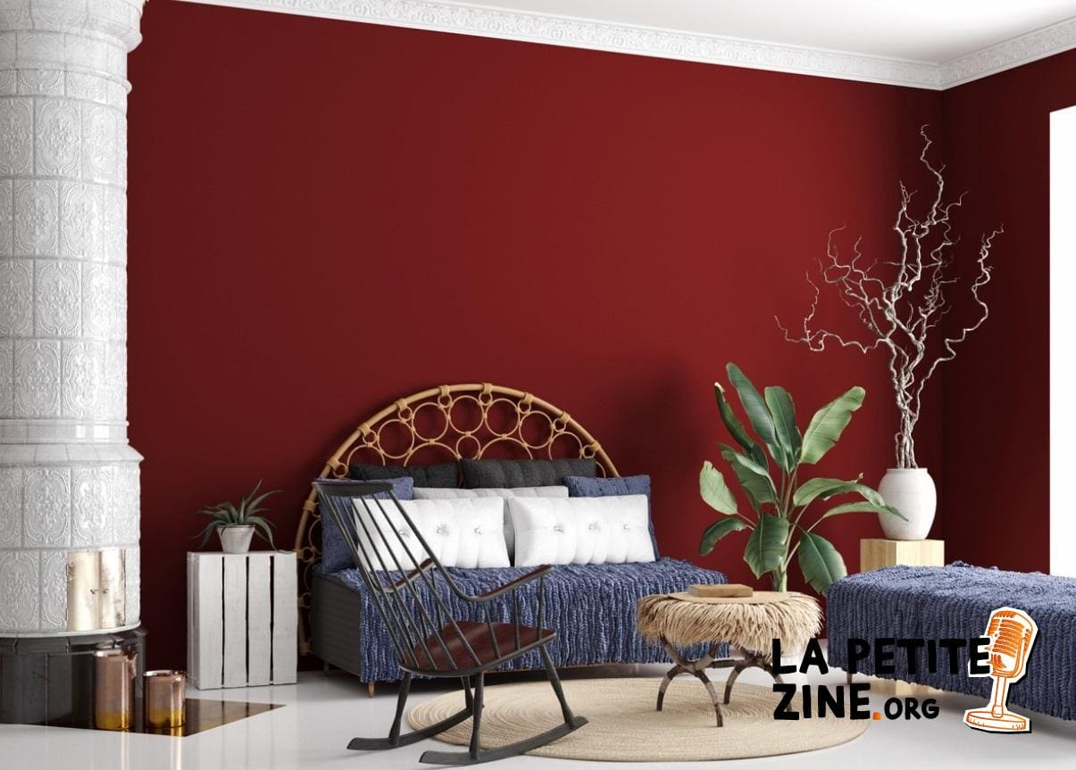 Un Salon Style Bohème Bordeaux Et Bleu