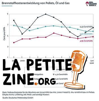 Évolution du prix des pellets : graphique d'évolution du coût du carburant